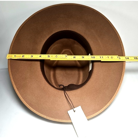 WILL + BEAR Brown Wide Brim Fedora Hat Andy Oak Medium- Retail $127 - Picture 10 of 10